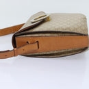 CELINE Macadam Canvas Shoulder Bag Beige Gold Auth ep5915-3