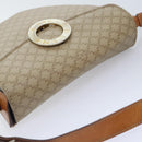 CELINE Macadam Canvas Shoulder Bag Beige Gold Auth ep5915-6