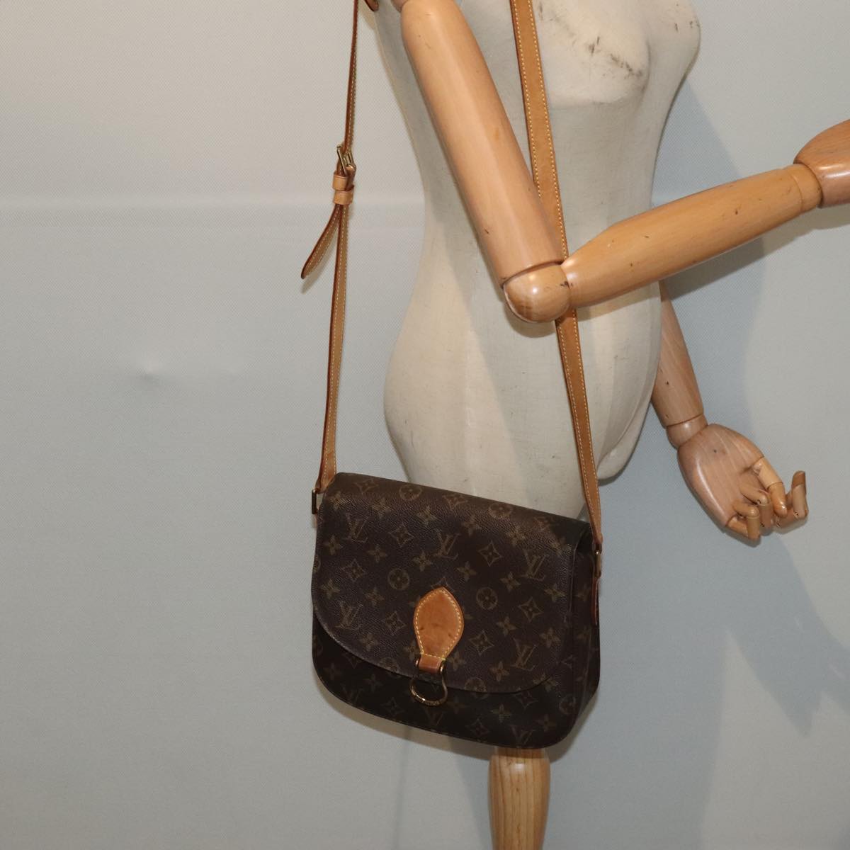 LOUIS VUITTON Monogram Saint Cloud GM Shoulder Bag M51242 LV Auth ep5923