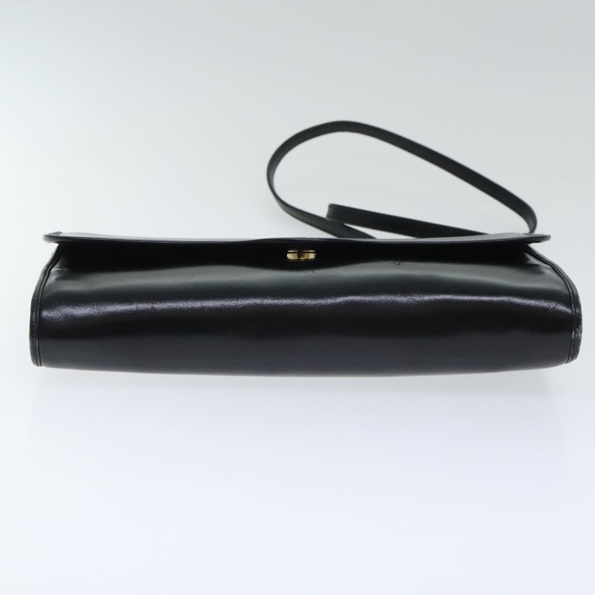 GUCCI Shoulder Bag Leather Black Auth ep5952