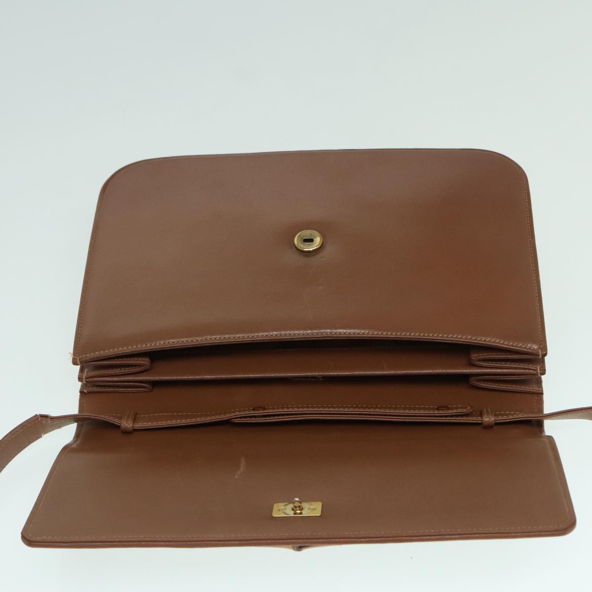 GUCCI Shoulder Bag Leather Brown Auth ep5953