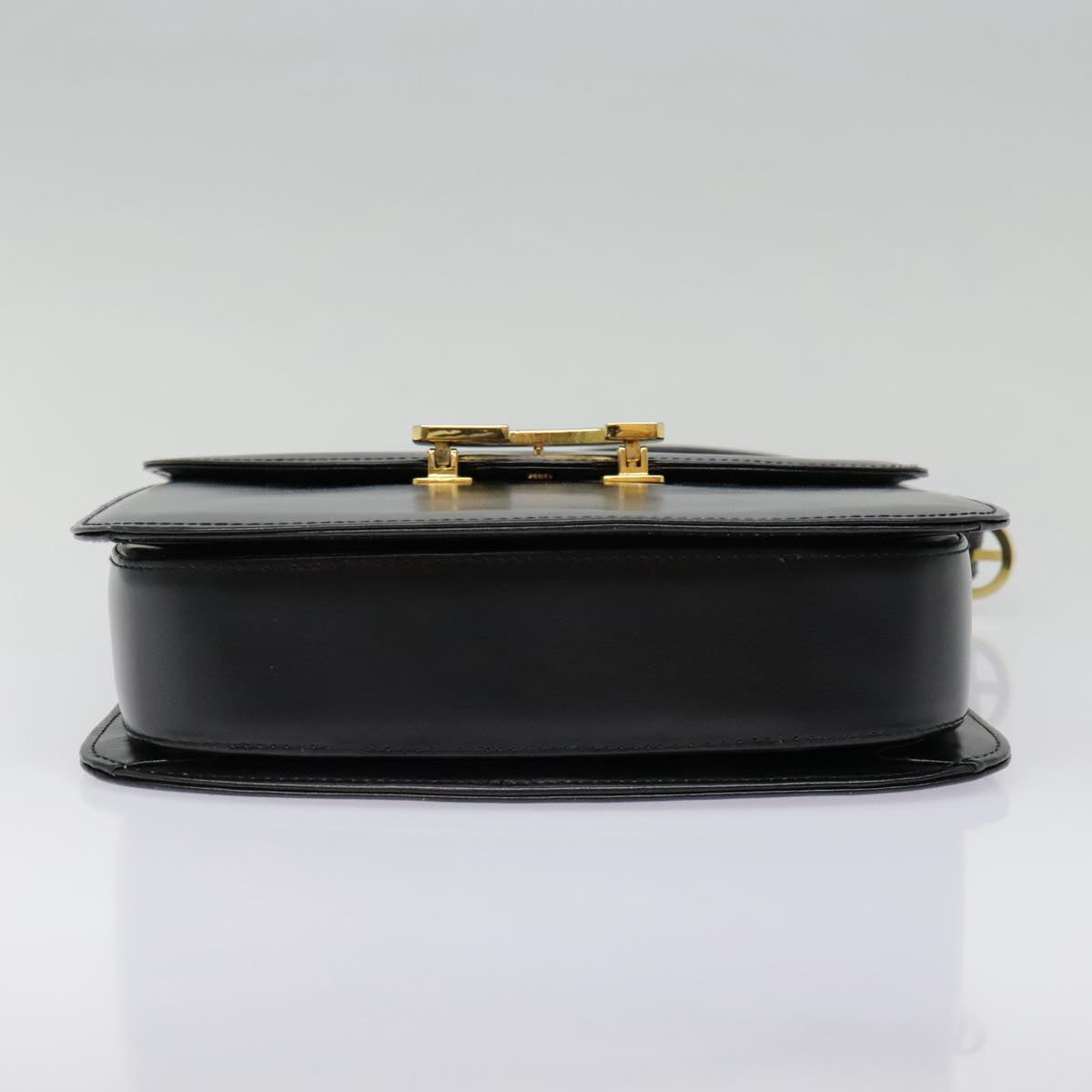 GUCCI Shoulder Bag Leather Black Auth ep5961