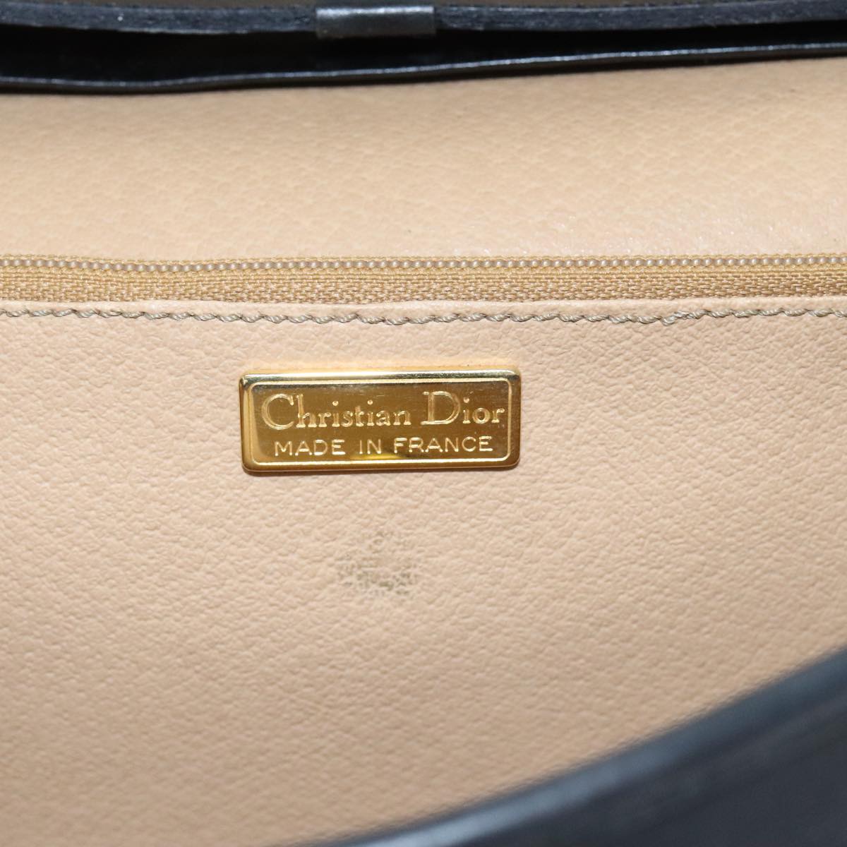 Christian Dior Trotter Canvas Shoulder Bag Black Auth ep5980