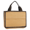 FENDI Tote Bag Straw Beige Auth ep5982-1