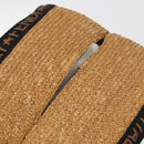 FENDI Tote Bag Straw Beige Auth ep5982-17