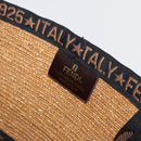 FENDI Tote Bag Straw Beige Auth ep5982-18