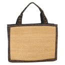 FENDI Tote Bag Straw Beige Auth ep5982-2