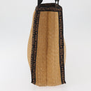 FENDI Tote Bag Straw Beige Auth ep5982-3