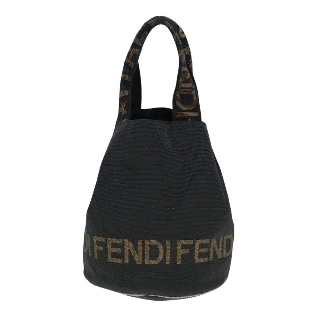 FENDI Hand Bag Canvas Black Auth ep5990 - 0