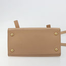 SAINT LAURENT Handtas Leer 2-weg Beige Goud 313499 Auth ep5999-14