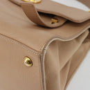 SAINT LAURENT Handtas Leer 2-weg Beige Goud 313499 Auth ep5999-15
