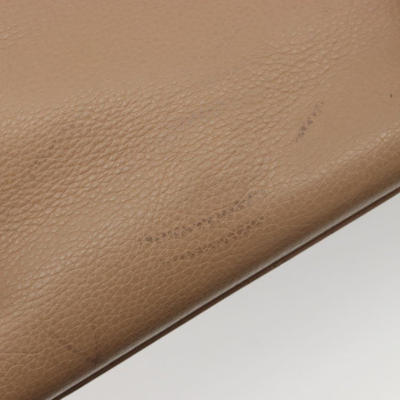 SAINT LAURENT Handtas Leer 2-weg Beige Goud 313499 Auth ep5999