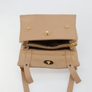 SAINT LAURENT Handtas Leer 2-weg Beige Goud 313499 Auth ep5999-20
