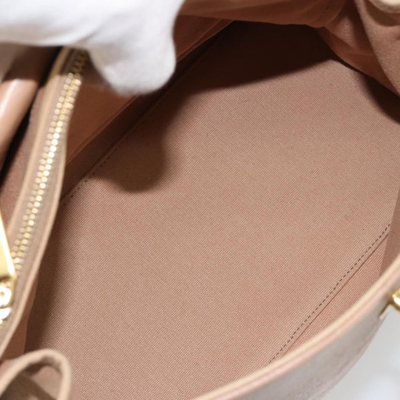 SAINT LAURENT Handtas Leer 2-weg Beige Goud 313499 Auth ep5999