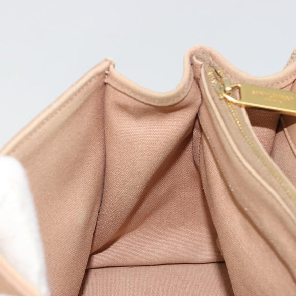SAINT LAURENT Handtas Leer 2-weg Beige Goud 313499 Auth ep5999