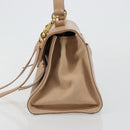 SAINT LAURENT Handtas Leer 2-weg Beige Goud 313499 Auth ep5999-3