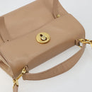 SAINT LAURENT Handtas Leer 2-weg Beige Goud 313499 Auth ep5999-6