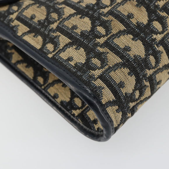 Christian Dior Trotter Canvas Shoulder Bag Navy Auth ep6005
