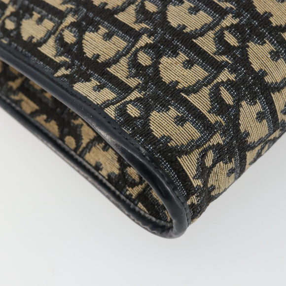 Christian Dior Trotter Canvas Shoulder Bag Navy Auth ep6005