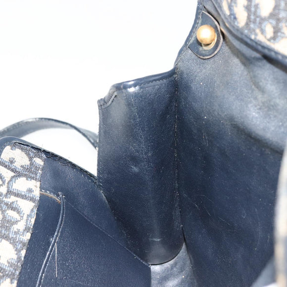 Christian Dior Trotter Canvas Shoulder Bag Navy Auth ep6005