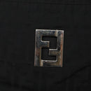 FENDI Zucca Canvas Shoulder Bag Nylon Black Silver Auth ep6025-10