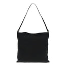 FENDI Zucca Canvas Shoulder Bag Nylon Black Silver Auth ep6025-2