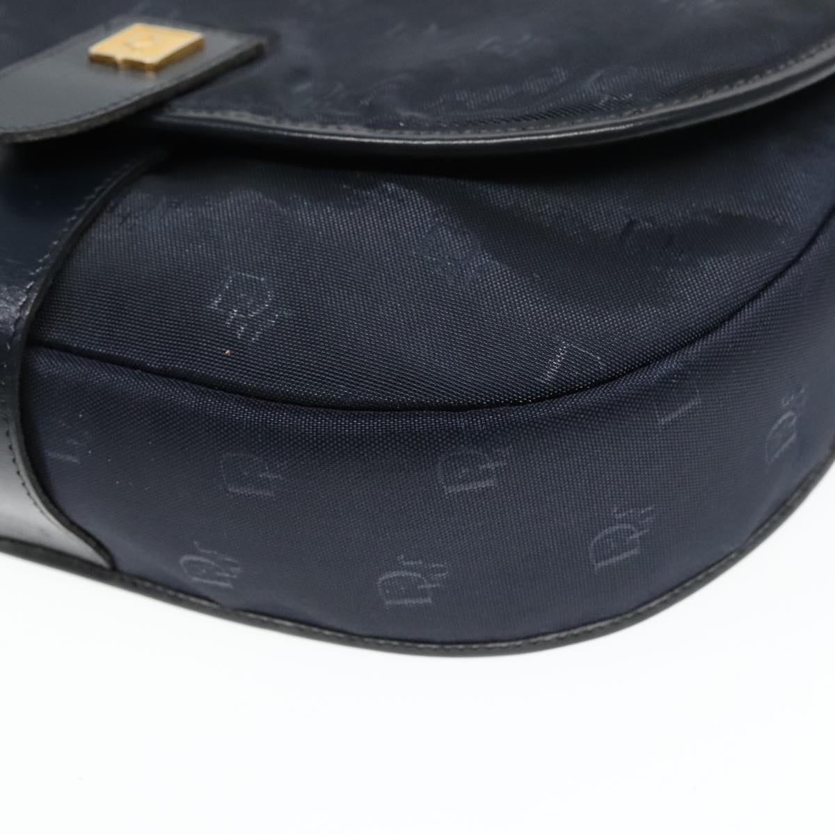 Christian Dior Canvas Shoulder Bag Navy Auth ep6030