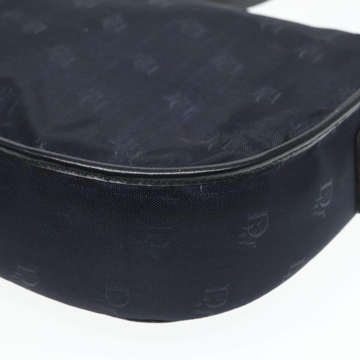 Christian Dior Canvas Shoulder Bag Navy Auth ep6030