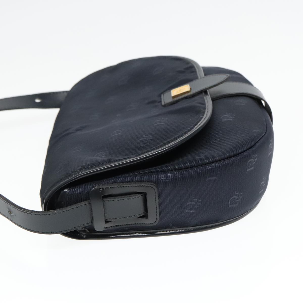 Christian Dior Canvas Shoulder Bag Navy Auth ep6030