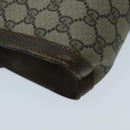 GUCCI GG Supreme Web Sherry Line Clutch Bag PVC Beige 41 014 3087 30 Auth ep6067-16