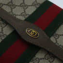 GUCCI GG Supreme Web Sherry Line Clutch Bag PVC Beige 41 014 3087 30 Auth ep6067-8