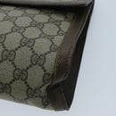 GUCCI GG Supreme Web Sherry Line Clutch Bag PVC Beige 41 014 3087 30 Auth ep6067-7