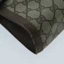 GUCCI GG Supreme Web Sherry Line Clutch Bag PVC Beige 41 014 3087 30 Auth ep6067-14