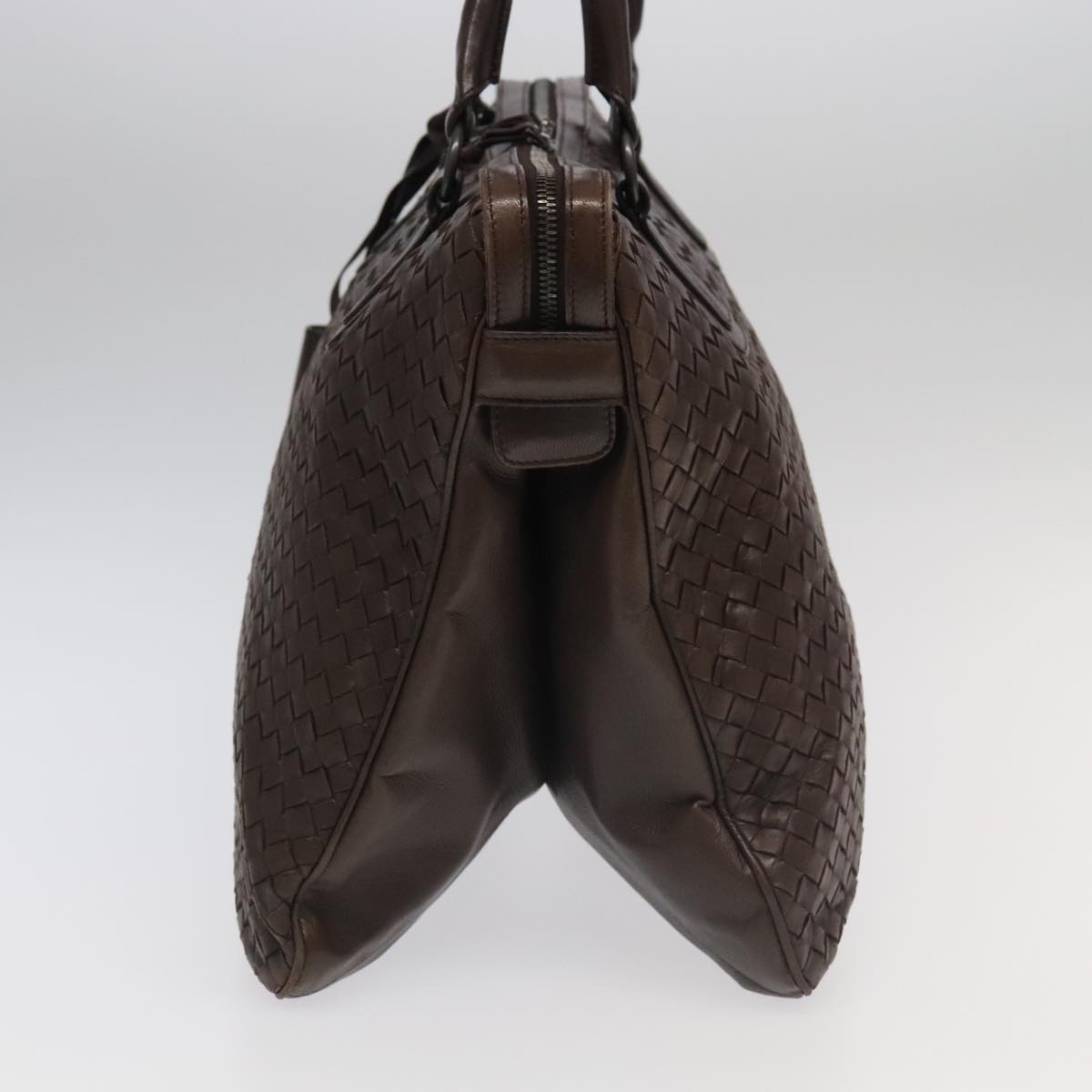 BOTTEGA VENETA INTRECCIATO Hand Bag Leather Black Auth ep6081