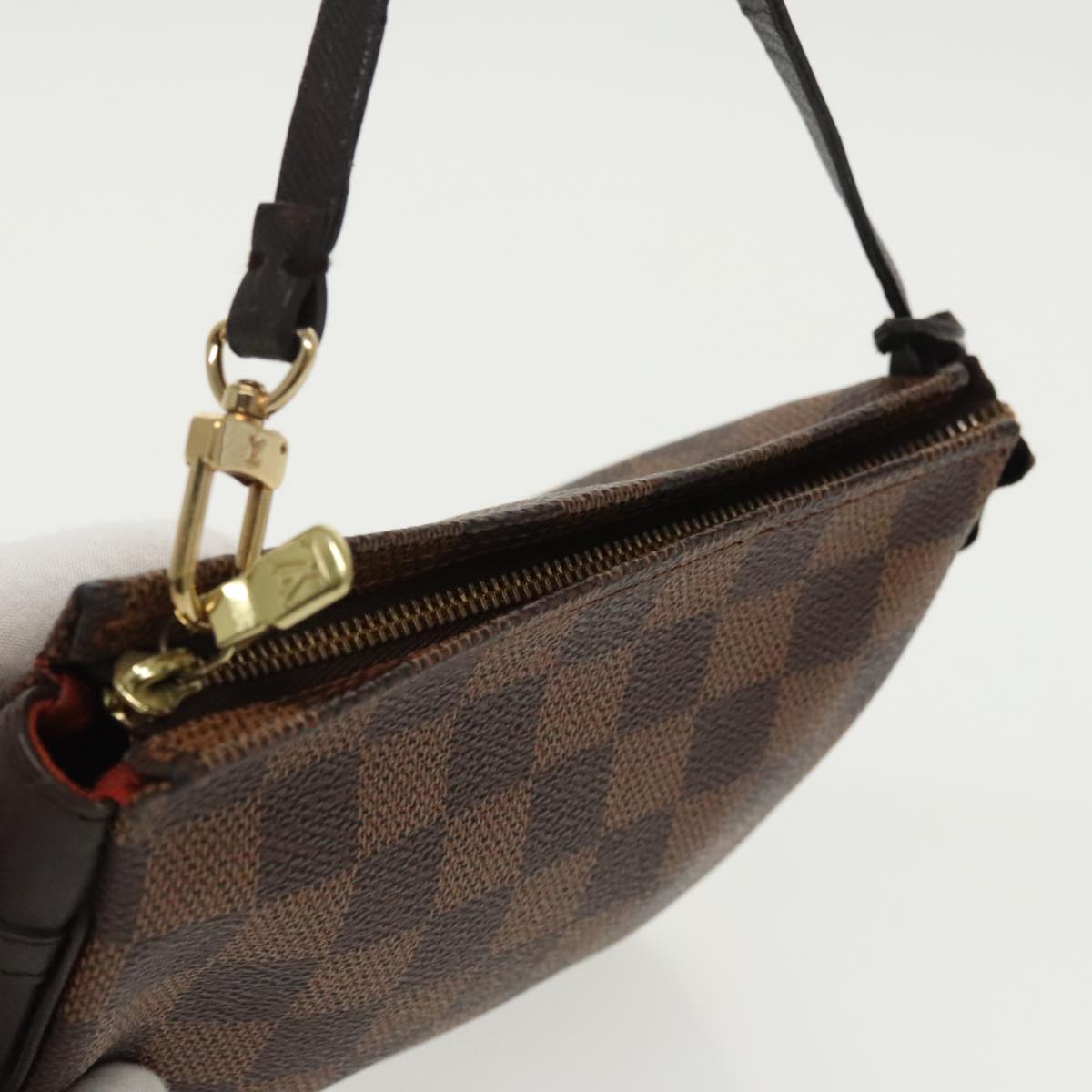 LOUIS VUITTON Damier Ebene Trousse makeup Pouch N51982 LV Auth ep6082