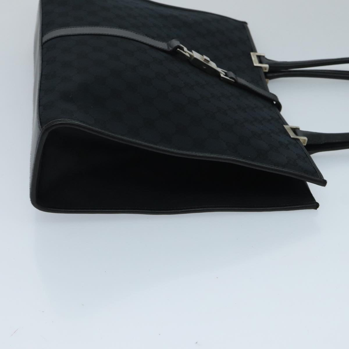 GUCCI GG Canvas Jackie Tote Bag Black Silver 002 1074 2123 Auth ep6090