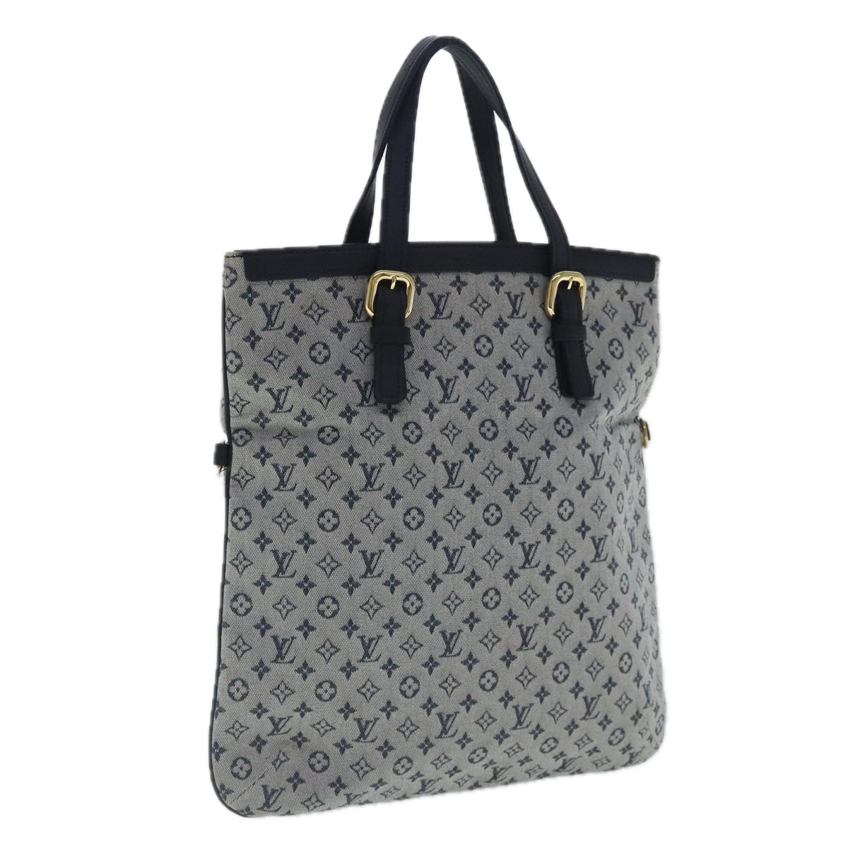 LOUIS VUITTON Monogram Mini Françoise Tote Bag 2way Blue M92208 LV Auth ep6118