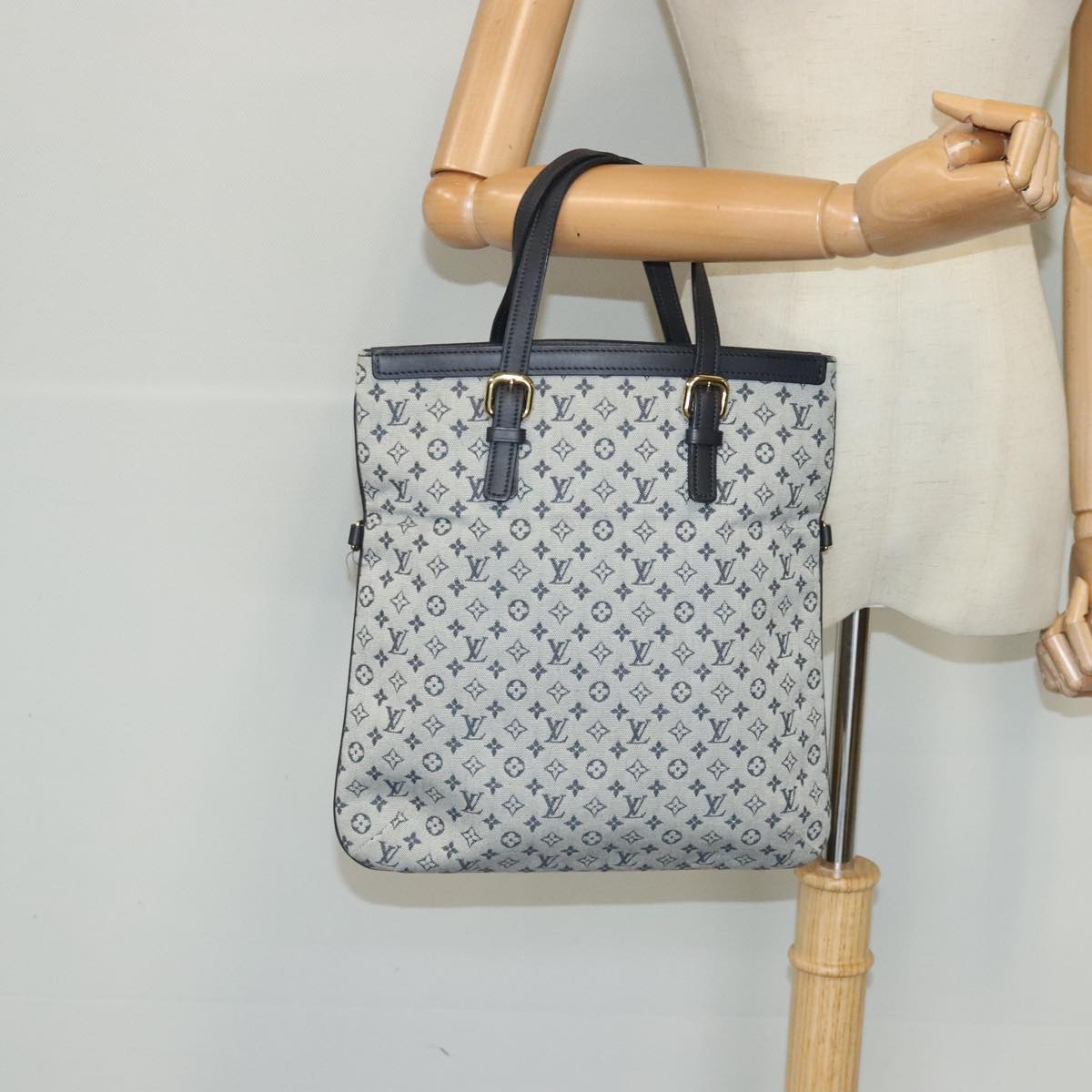 LOUIS VUITTON Monogram Mini Françoise Tote Bag 2way Blue M92208 LV Auth ep6118