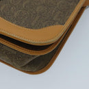 GUCCI Shoulder Bag Canvas Leather Brown Gold Auth ep6137-9