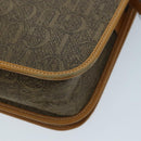 GUCCI Shoulder Bag Canvas Leather Brown Gold Auth ep6137-15