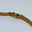 GUCCI Shoulder Bag Canvas Leather Brown Gold Auth ep6137-8