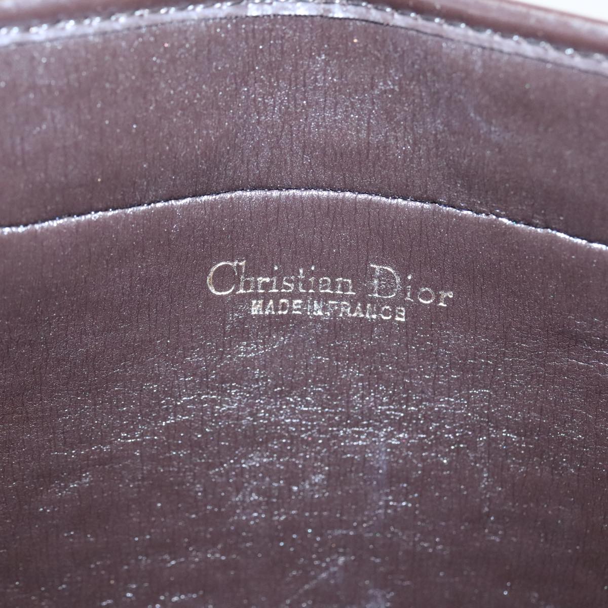 Christian Dior Trotter Canvas Clutch Bag Brown Gold Auth ep6145