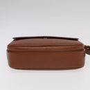 Burberrys Shoulder Bag Leather Gold Brown Auth ep6147-5