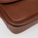 Burberrys Shoulder Bag Leather Gold Brown Auth ep6147-15