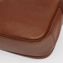 Burberrys Shoulder Bag Leather Gold Brown Auth ep6147-16