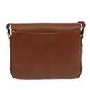 Burberrys Shoulder Bag Leather Gold Brown Auth ep6147-2