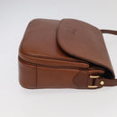 Burberrys Shoulder Bag Leather Gold Brown Auth ep6147-3