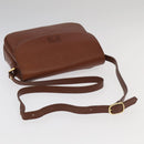 Burberrys Shoulder Bag Leather Gold Brown Auth ep6147-7