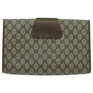 GUCCI GG Supreme Web Sherry Line Clutch Bag PVC Beige Red 89 01 031 Auth ep6161 - 0