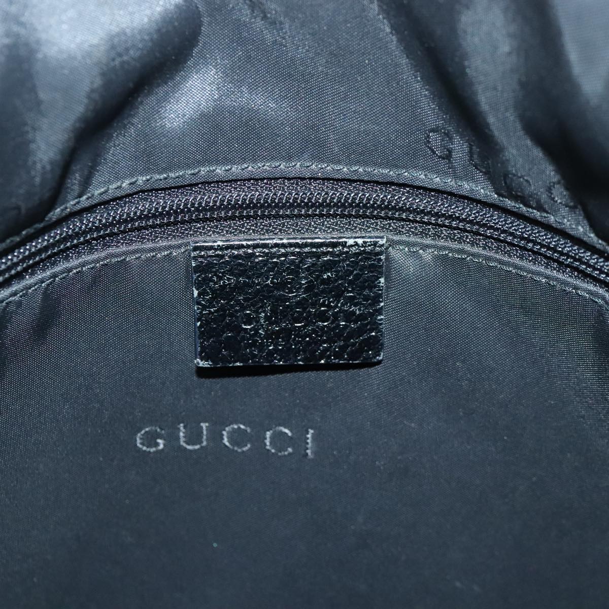 GUCCI Jackie Shoulder Bag Nylon Black Silver 001 3355 Auth ep6163